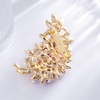 image:imageLAXPICOL Vintage Green Austrian Crystal Flower Leaf Bouquet Clusters Large Big Brooch Pin for Women Gold Tonepink