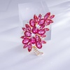 image:imageLAXPICOL Vintage Green Austrian Crystal Flower Leaf Bouquet Clusters Large Big Brooch Pin for Women Gold Tonepink