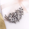 image:imageLAXPICOL Vintage Green Austrian Crystal Flower Leaf Bouquet Clusters Large Big Brooch Pin for Women Gold Tonepurple
