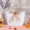 image:imageOutus 12 Pcs Pink Bridal Paper Gift Bags with Handle Ribbon Bow Thank You Wedding Shower Bag for Guest Bridesmaid Wedding Anniversary Party Holiday Birthday Gift WrappingWhite