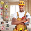 image:imageOutus 350 Pieces Hard Hat Stickers Funny Vinyl Tool Box Sticker American Patriotic Helmet Decals for Tool Box Helmet Hardhat Construction Welding Union Worker