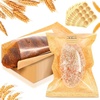 image:imageOutus 400 Pcs Cookie Packaging Bags with Seal 71 x 75 Inch Bakery Pastry Bags with Window Heat Sealable Grease Resistant Paper to Go Bake Sleeves for Gift Giving Donut Bread Sandwich BrownBrown