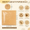 image:imageOutus 400 Pcs Cookie Packaging Bags with Seal 71 x 75 Inch Bakery Pastry Bags with Window Heat Sealable Grease Resistant Paper to Go Bake Sleeves for Gift Giving Donut Bread Sandwich BrownBrown