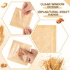 image:imageOutus 400 Pcs Cookie Packaging Bags with Seal 71 x 75 Inch Bakery Pastry Bags with Window Heat Sealable Grease Resistant Paper to Go Bake Sleeves for Gift Giving Donut Bread Sandwich BrownBrown