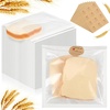 image:imageOutus 400 Pcs Cookie Packaging Bags with Seal 71 x 75 Inch Bakery Pastry Bags with Window Heat Sealable Grease Resistant Paper to Go Bake Sleeves for Gift Giving Donut Bread Sandwich BrownWhite