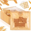 image:imageOutus 400 Pcs Cookie Packaging Bags with Seal 71 x 75 Inch Bakery Pastry Bags with Window Heat Sealable Grease Resistant Paper to Go Bake Sleeves for Gift Giving Donut Bread Sandwich BrownBrown