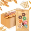 image:imageOutus 400 Pcs Cookie Packaging Bags with Seal 71 x 75 Inch Bakery Pastry Bags with Window Heat Sealable Grease Resistant Paper to Go Bake Sleeves for Gift Giving Donut Bread Sandwich BrownBrown