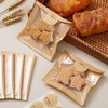 image:imageOutus 400 Pcs Cookie Packaging Bags with Seal 71 x 75 Inch Bakery Pastry Bags with Window Heat Sealable Grease Resistant Paper to Go Bake Sleeves for Gift Giving Donut Bread Sandwich BrownBrown