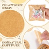 image:imageOutus 400 Pcs Cookie Packaging Bags with Seal 71 x 75 Inch Bakery Pastry Bags with Window Heat Sealable Grease Resistant Paper to Go Bake Sleeves for Gift Giving Donut Bread Sandwich BrownBrown