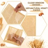 image:imageOutus 400 Pcs Cookie Packaging Bags with Seal 71 x 75 Inch Bakery Pastry Bags with Window Heat Sealable Grease Resistant Paper to Go Bake Sleeves for Gift Giving Donut Bread Sandwich BrownBrown