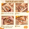 image:imageOutus 400 Pcs Cookie Packaging Bags with Seal 71 x 75 Inch Bakery Pastry Bags with Window Heat Sealable Grease Resistant Paper to Go Bake Sleeves for Gift Giving Donut Bread Sandwich BrownBrown