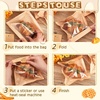 image:imageOutus 400 Pcs Cookie Packaging Bags with Seal 71 x 75 Inch Bakery Pastry Bags with Window Heat Sealable Grease Resistant Paper to Go Bake Sleeves for Gift Giving Donut Bread Sandwich BrownBrown