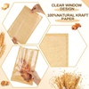 image:imageOutus 400 Pcs Cookie Packaging Bags with Seal 71 x 75 Inch Bakery Pastry Bags with Window Heat Sealable Grease Resistant Paper to Go Bake Sleeves for Gift Giving Donut Bread Sandwich BrownBrown