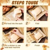 image:imageOutus 400 Pcs Cookie Packaging Bags with Seal 71 x 75 Inch Bakery Pastry Bags with Window Heat Sealable Grease Resistant Paper to Go Bake Sleeves for Gift Giving Donut Bread Sandwich BrownBrown