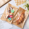image:imageOutus 400 Pcs Cookie Packaging Bags with Seal 71 x 75 Inch Bakery Pastry Bags with Window Heat Sealable Grease Resistant Paper to Go Bake Sleeves for Gift Giving Donut Bread Sandwich BrownBrown