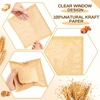 image:imageOutus 400 Pcs Cookie Packaging Bags with Seal 71 x 75 Inch Bakery Pastry Bags with Window Heat Sealable Grease Resistant Paper to Go Bake Sleeves for Gift Giving Donut Bread Sandwich BrownBrown
