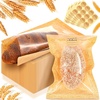image:imageOutus 400 Pcs Cookie Packaging Bags with Seal 71 x 75 Inch Bakery Pastry Bags with Window Heat Sealable Grease Resistant Paper to Go Bake Sleeves for Gift Giving Donut Bread Sandwich BrownBrown