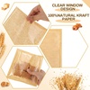 image:imageOutus 400 Pcs Cookie Packaging Bags with Seal 71 x 75 Inch Bakery Pastry Bags with Window Heat Sealable Grease Resistant Paper to Go Bake Sleeves for Gift Giving Donut Bread Sandwich BrownBrown