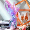 image:imageOutus Iridescent Cellophane Film Rainbow Cellophane Wrapping DIY Craft Decorations for Gift Baskets Fairy Butterfly Supply Party Festival celebrations 39 x 138 InchPinkPurple