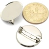 image:imageRuiLing 100pcs 25cm Silver Brooch Clasps Pin Disk Base Disc Blank Thicken Cabochon Trays for Badge DIY Jewelry Craft Making Decoration Accessories100xSilver