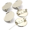 image:imageRuiLing 100pcs 25cm Silver Brooch Clasps Pin Disk Base Disc Blank Thicken Cabochon Trays for Badge DIY Jewelry Craft Making Decoration Accessories100xSilver