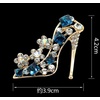 image:imageShuiniba High Heels Shoes Shape Brooch Pin for Women Brides Created Brooch Size 4239cm