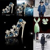 image:imageShuiniba High Heels Shoes Shape Brooch Pin for Women Brides Created Brooch Size 4239cm