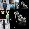 image:imageShuiniba High Heels Shoes Shape Brooch Pin for Women Brides Created Brooch Size 4239cm
