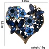 image:imageSparkling Blue Rhinestone Heart Brooches and Pins for Women Butterfly BroochWedding Birthday Party Jewelry Accessories