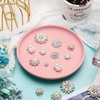image:imageSyhood 44 Pieces 11 Styles Pearl Rhinestone Brooches Rhinestone Buttons Bulk Faux Pearl Buttons Flower Silver Gold Vintage Brooch Pins for Crafts Jewelry Making Decor DIY Women Wedding Party Accessory