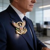 image:imageUS 250th Anniversary Brooch Pin Patriotic Eagle Rhinestone Lapel Pin Independence Day Souvenir Gift2 Pcs