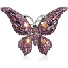 image:imageCrystal Rhinestone Butterfly BroochElegant Butterfly Lapel PinsFashion Exquisite Crystal Animal Shape Brooches Lapel PinsDress Accessories Jewelry Gift for Women Daily DecorationPink