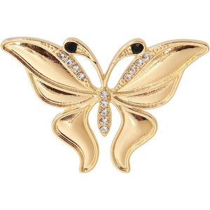 image:imageGold Butterfly Rhinestone Brooch Pin for Women Exquisite Golden Brooch Pin Elegant Dress Broochs Pins Suit Shirt Broochs Pins Butterfly Jewelry Accessories GiftGold 3