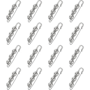 image:imageMECCANIXITY Pearl Brooch Pins Decorative Safety Pin Brooch  Fashion Sweater Shawl Crystal Clip for Collar Dress Shirt Clothing Accessories for Girls and WomenSilver