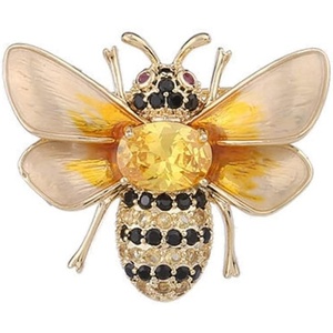 image:imageRhinestone Bee Brooch Pin for Women Girls Fashion Cute Yellow Black Crystal Honeybee Bumblebee Animal Insect Brooches Lapel Pins Dainty Dress Accessories Wedding Christmas Birthday Jewelry Gift