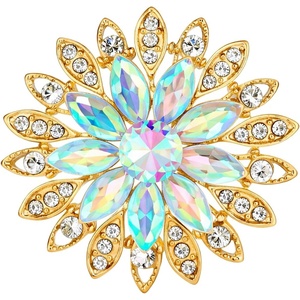 image:imageRhinestone Flower Brooch Pin Large Crystal Pin for Women Stylish Crystals BroochsAlloy Wedding Bouquet Brooches Crystal Rhinestone Flower Brooch Pins Set for Hats Dresses Bags Women Girls