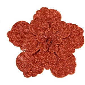 image:imageRhinestone Flower Brooch Pin for Women Men Elegant Sparkly Crystal Camellia Floral Lapel Pins Shawl Dress Suit Clothes Accessories Wedding Party Fashion Jewelry 105mmOrange
