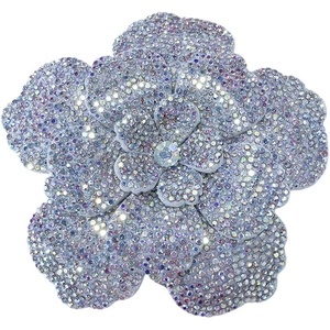 image:imageRhinestone Flower Brooch Pin for Women Men Elegant Sparkly Crystal Camellia Floral Lapel Pins Shawl Dress Suit Clothes Accessories Wedding Party Fashion Jewelry 105mmWhite AB