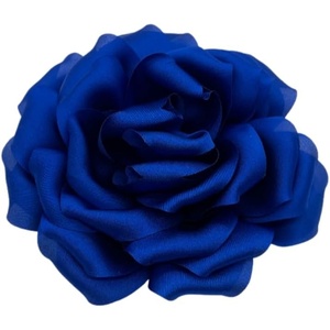 image:imageRose Brooch and Pin for Women Elegant Delicate Flower Pin Shawl Clip Duck Beak Clip for Womens Dress Banquet Party Jewelry GiftD 11cm blue
