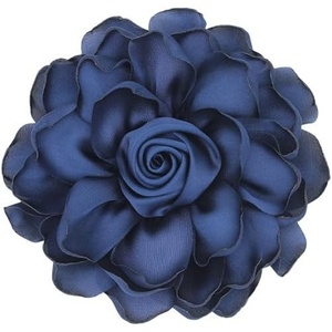 image:imageRose Brooch and Pin for Women Elegant Delicate Flower Pin Shawl Clip Duck Beak Clip for Womens Dress Banquet Party Jewelry Giftdark blue