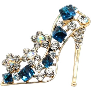 image:imageShuiniba High Heels Shoes Shape Brooch Pin for Women Brides Created Brooch Size 4239cm