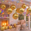 image:imageOutus 6 Pcs Silver Foil Metallic Balloons 70 Big 4D Balls  Large Round Inflatable Balloons Giant Jumbo Nylon Orbs with Mirror Shine Wedding Birthday Space Disco Party DecorationsGold