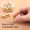 image:imageOutus 100 Pcs Giant Push Pins Large Thumb Tacks Polychrome  Jumbo Thumb Tacks 1 Inch Metal Heads Giant Size for Cork Board Map Posters Office School Bulletin Boards PhotosGold Coating