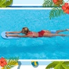 image:imageOutus 2 Pack Swimming Kickboard Pull Buoy Set Training Aid Float Leg Float Swimming Training Equipment Accessories for Adult Unisex Adult Beginners Water Exercise