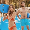 image:imageOutus 2 Pack Swimming Kickboard Pull Buoy Set Training Aid Float Leg Float Swimming Training Equipment Accessories for Adult Unisex Adult Beginners Water Exercise