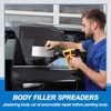 image:imageOutus 3 Pcs Auto Body Filler Spreader Tool Set MultiSize Steel Spreader  3 Size Metal Smoother Kit for Car Body Filler Dent Repair Putty Glaze Caulk Paint Scrapers Filling Blade Home Wall Repair3