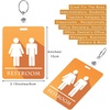 image:imageOutus 3 Pieces Back to School Bathroom Pass Restroom Pass Keychain  Bathroom Keychain with Key Holder Restroom Tag Women Men Restaurant Toilet Office School Classroom Public Place Supplies