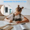 image:imageOutus 60 Pcs 07 mm Black Retractable Pen Refills Bulk 42inch Replacement Ballpoint Ink Pen Refills for Click Ball Point Pens School Office SuppliesBlue