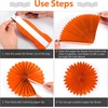 image:imageOutus 9 Pcs Paper Fans Halloween Hanging DecorBlack Purple Orange  Round Rosette Backdrops at Party Booth Tissue Pinwheels in Birthday Carnival Celebration Reusable Wall Decoration Set