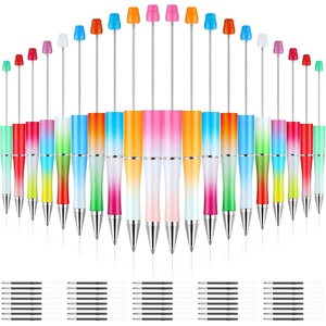image:imageOutus 20 Pcs Beadable Pens Plastic Bead Pens Bulk Colored Black Ink Beaded Pen Cute DIY Pen Extra Refills for Make Gifts for Women Men Wedding Easter Graduation Gift Office SuppliesMacaroon ColorBright Colors